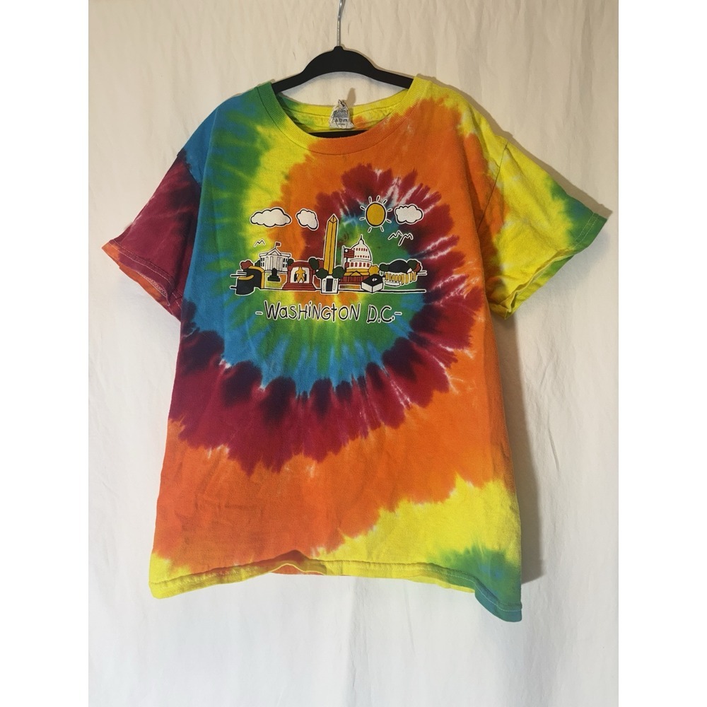Washington D.C. Tie Dye Shirt Unisex Kids Medium Q14‎